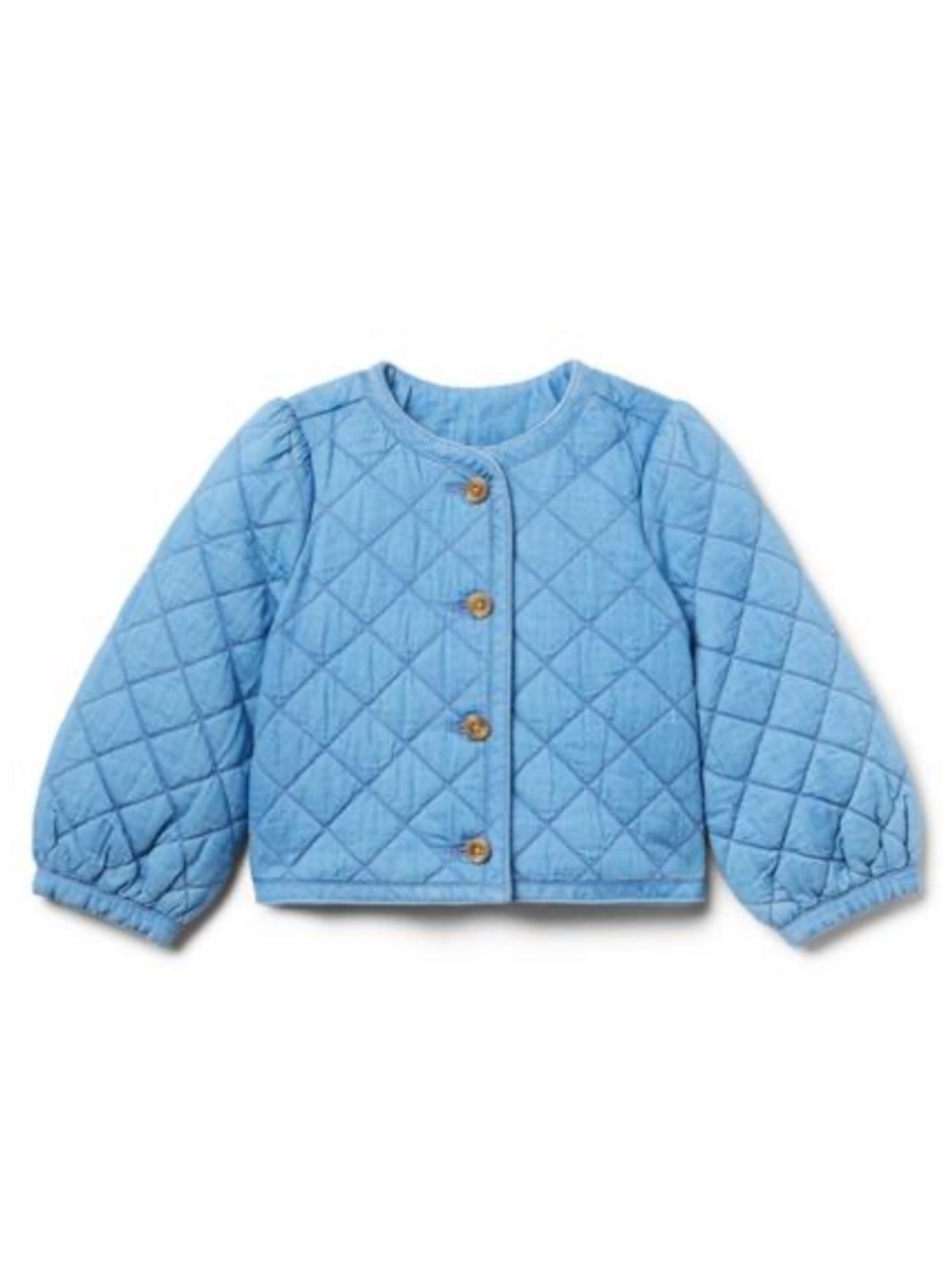 Janie and Jack Quilted Light Denim Jacket Coat Coastal Beach Nautical